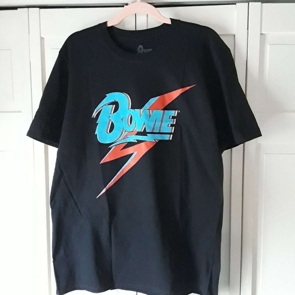 David Bowie 100% Cotton Black Graphic Tee NWOT